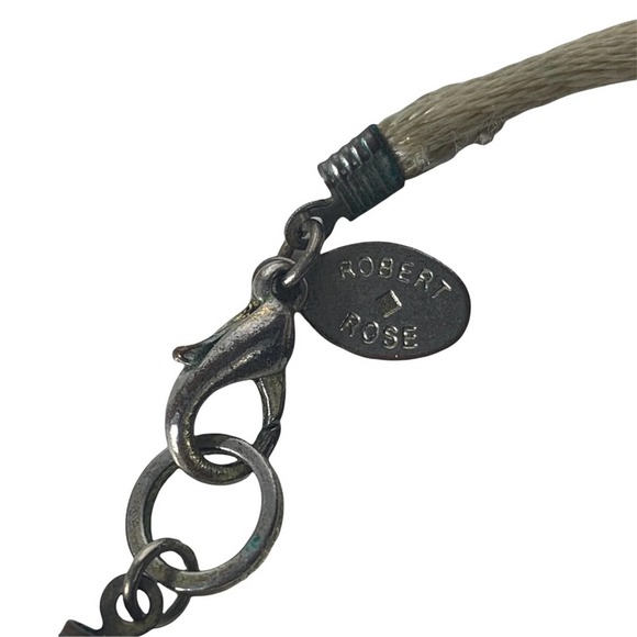 Robert Rose Disco Faceted Beaded Double Knotted Cord Chain Tassel Necklace - Picture 7 of 7